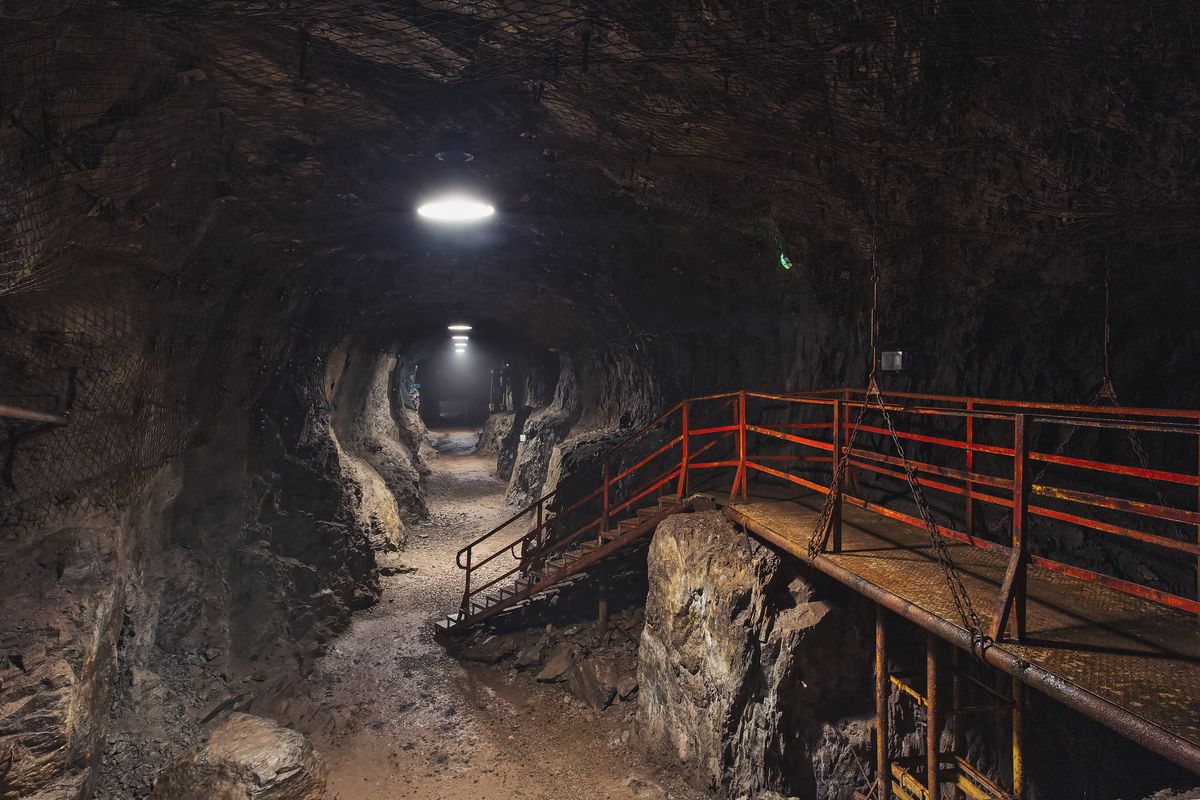 Interior of Osówka Riese tunnel system