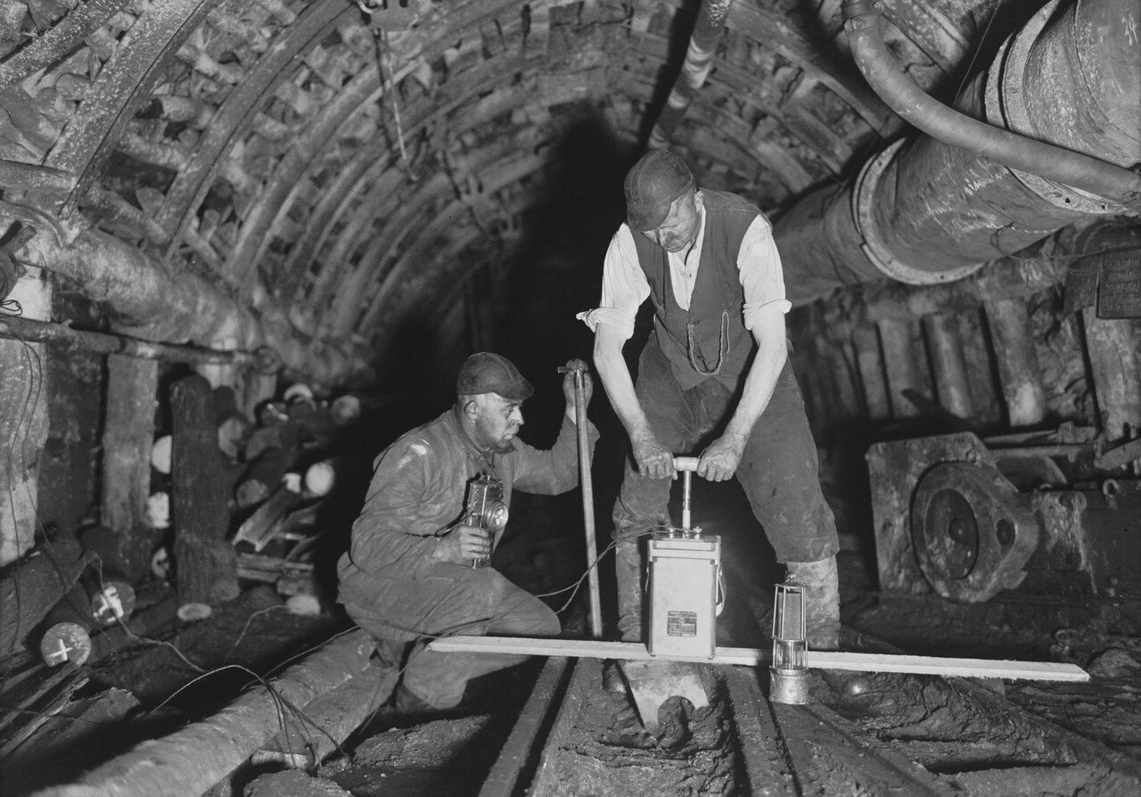 Historic depiction of miners working underground in Wieliczka